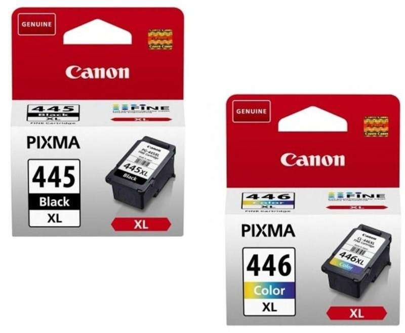 Original Canon 445XL Black & 446XL Tri Colour Cartridge Combo Pack