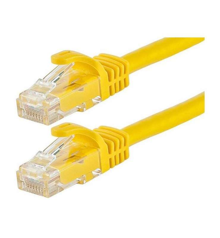 Microworld Cat6 Ethernet Cable 10M - High-Speed Yellow Network Cable for Gaming & Streaming