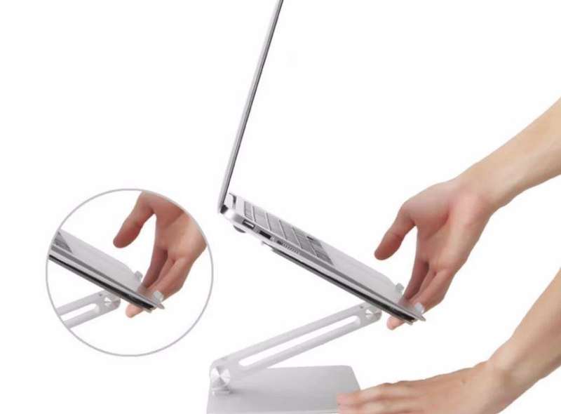 Height-Adjustable Aluminum Laptop Stand for MacBook 11-16 Inch - MicroWorld