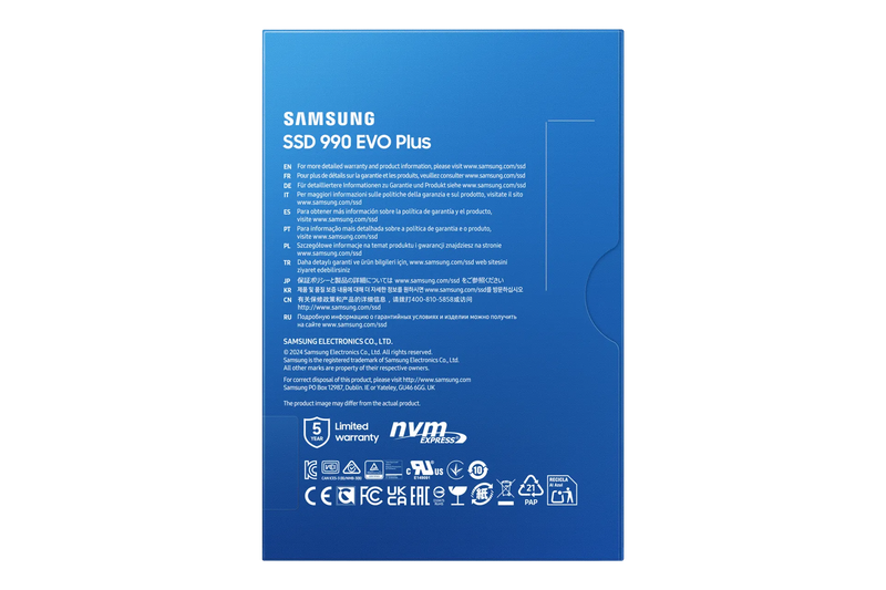 SAMSUNG MZ-V9S2T0BW 990 EVO Plus 2TB NVMe SSD - Read Speed up to 7250 MB/s; Write Speed to up 630...
