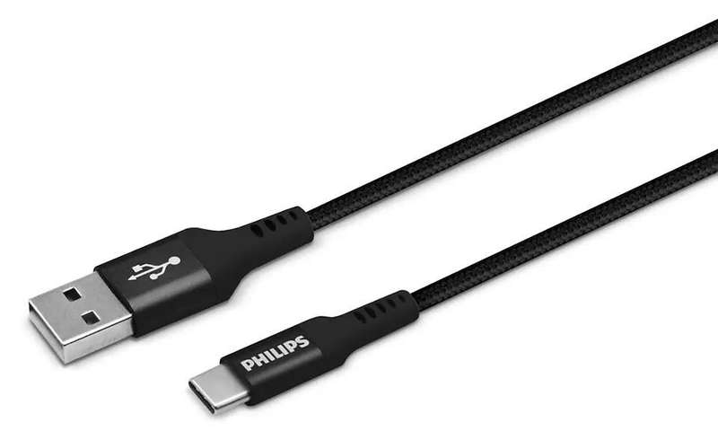 Philips Cable Braided 1.2m USB-C TO USB-C Charge and Sync