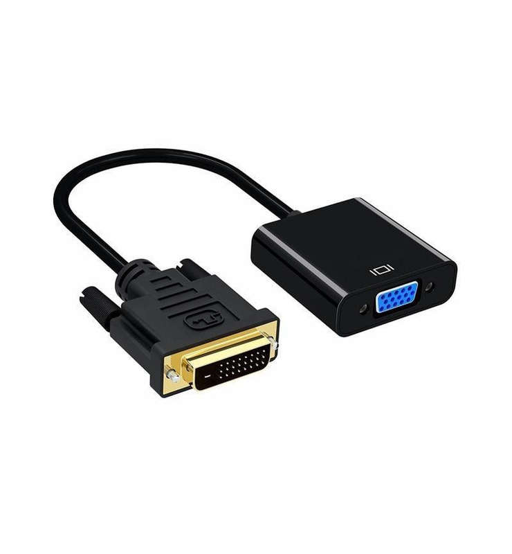 Microworld DVI-D to VGA Adapter 10cm - High Quality Video Converter for Monitors and Projectors