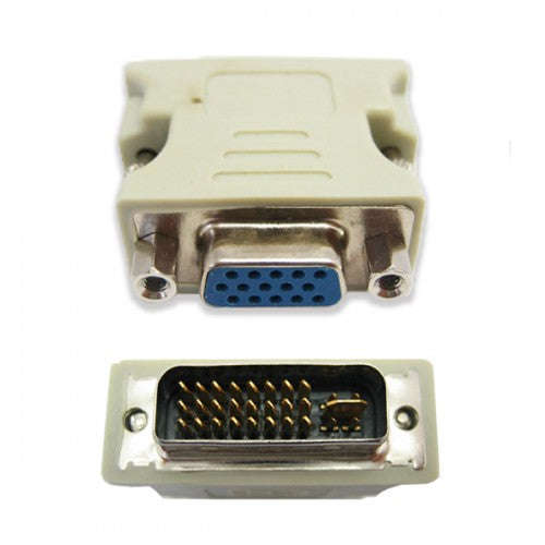 MicroWorld DVI-I Male to VGA Female Adapter - 24 Pin Dual Link Connector
