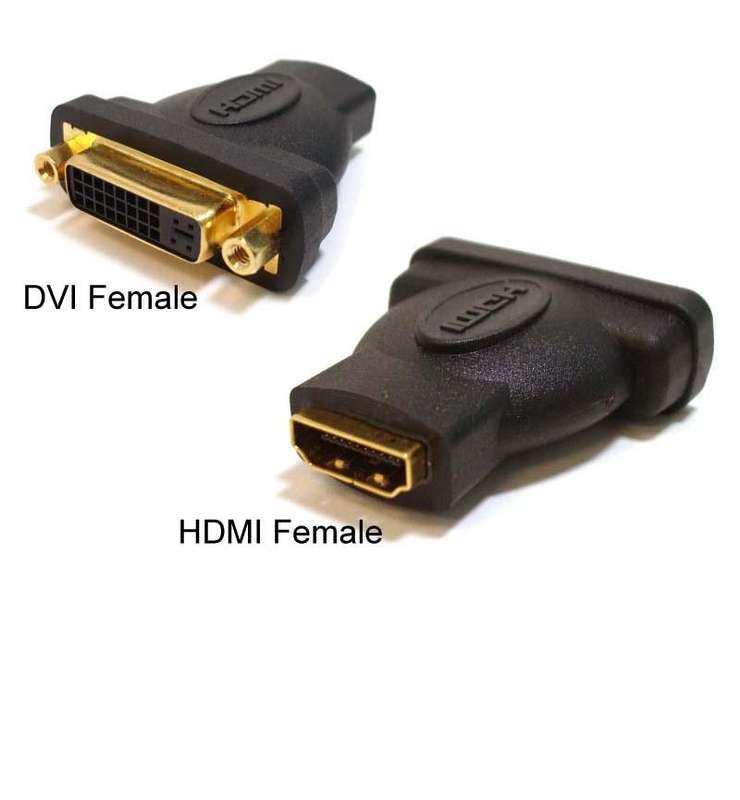 MicroWorld DVI-I Female to HDMI Female Adapter  Convert Digital/Analog Signals Easily