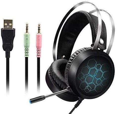 Microworld Tuner Gaming Headset with 50mm Drivers & Omnidirectional Mic - 2X3.5mm Jack + USB