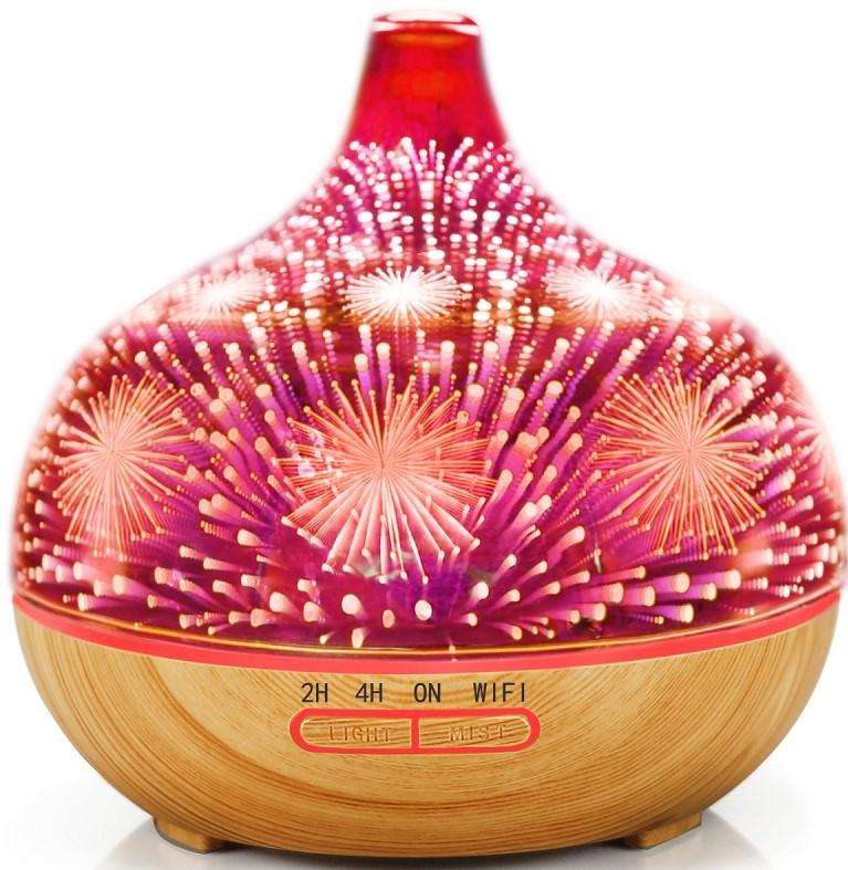400ml Glass Aroma Diffuser with Firework Design