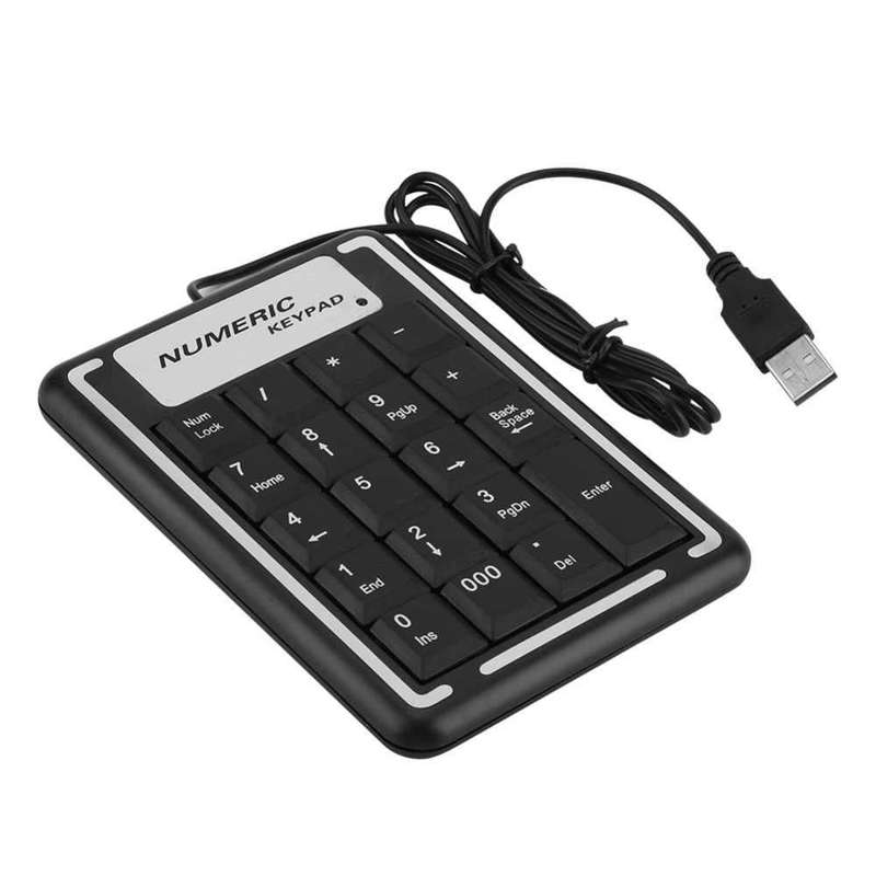 Microworld USB Numeric Keypad - Ultra-Thin Design, Durable Structure for Laptops