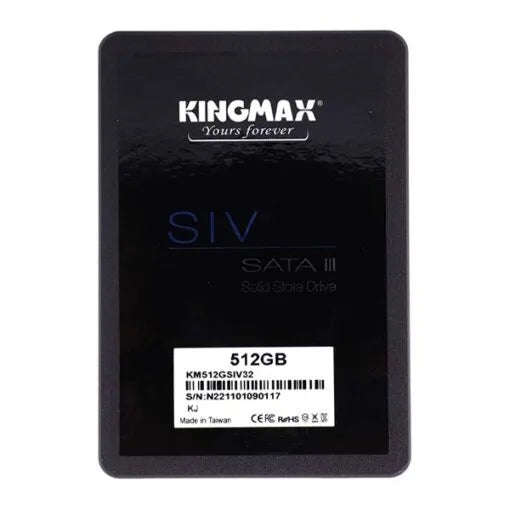 KINGMAX 512GB SSD SATA III 2.5 Inch Solid State Drive with 540MB/s Read and 480MB/s Write Speeds