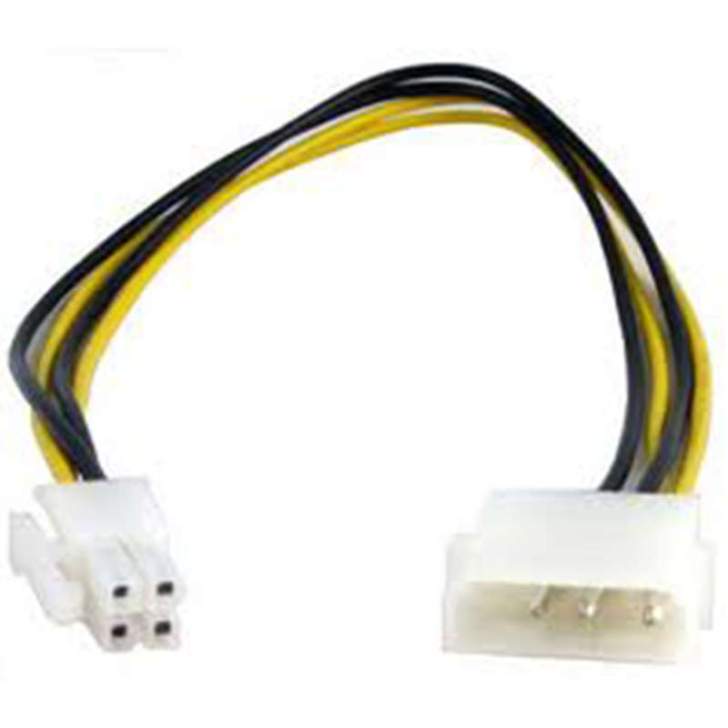 Molex to PCI-E 4Pin Power Cable - 0.2M Length for Computer Components