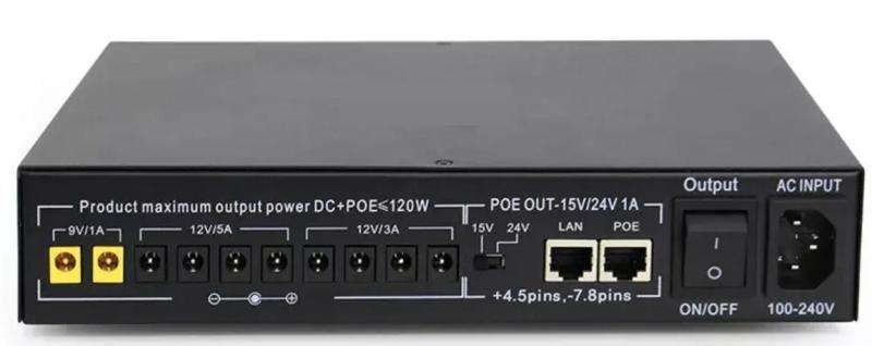 Microworld Mini UPS 120W DC Power Supply with POE - High Compatibility