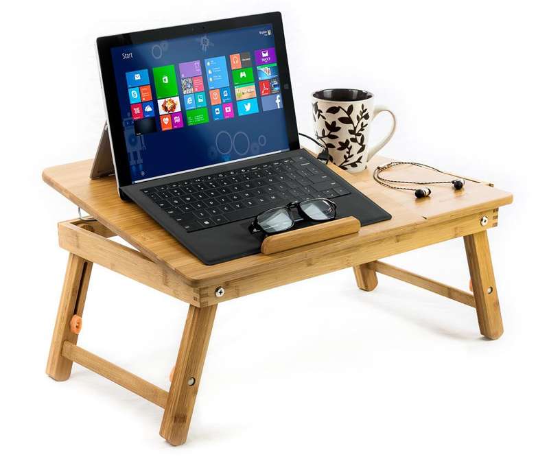 Desk B: 50X30cm Bamboo Workspace - Sustainable
