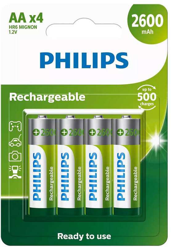 Aa (4) Rechargeable 2600Mah