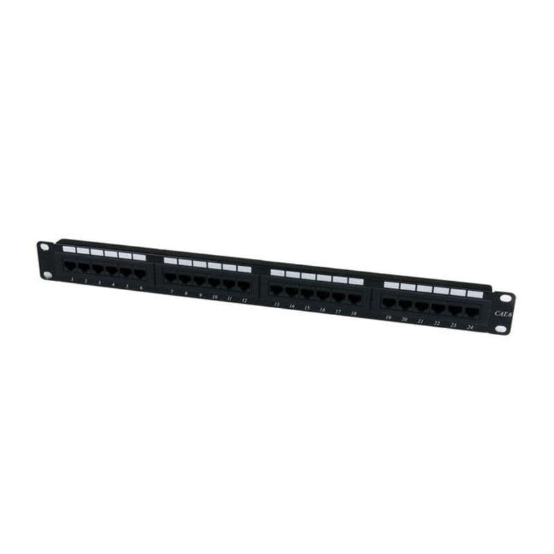 Patchpanel Cat6 24 Port Populated Shielded