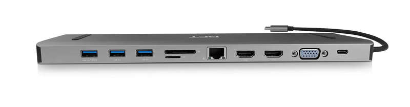 RCT USB TYPE C DESKTOP DOCKING STATION WITH 2*HDMI 1*VGA 3*USB3.0 1*GIGABIT RJ45 AUDIO OUT & SD A...
