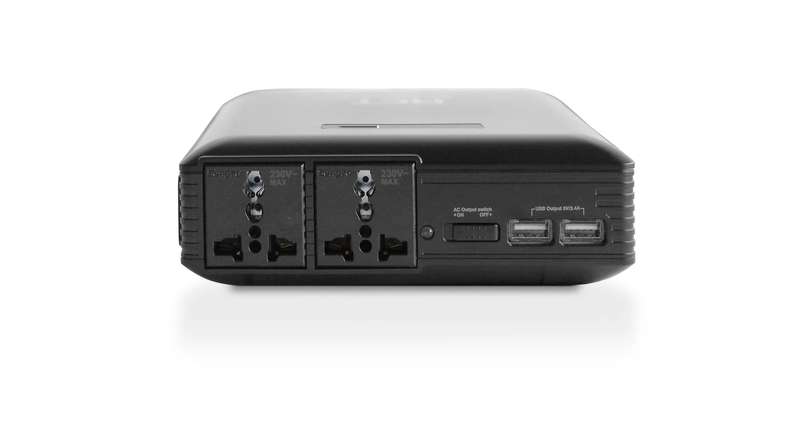 RCT MEGAPOWER S 54000mAh AC Lithium Power Bank; 2 x 230V AC Outlet; 2.4A USB Type A and 1 x 3A US...