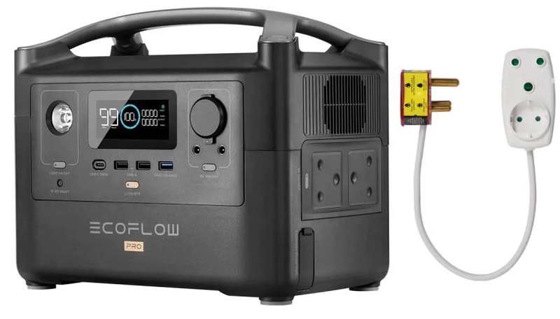 EcoFlow RiverPro 720Wh Portable Power Station - SA Plug Points + Surge Protector