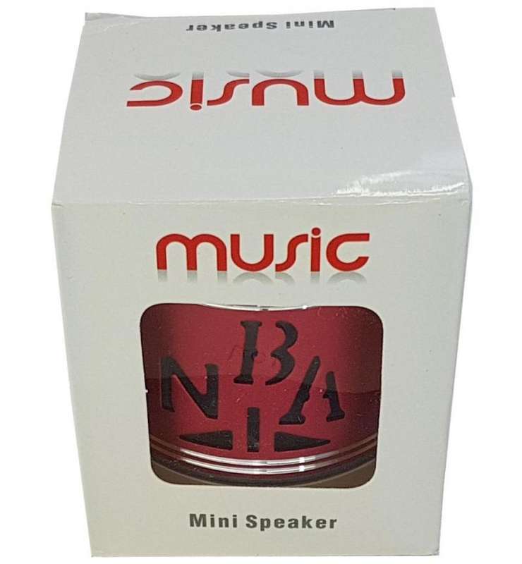 Microworld Mini Portable Speaker with USB, FM Radio, and SD Card Slot - Red