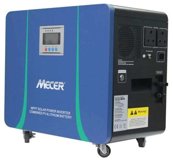 MECER 2KVA 2kW 25.6V 100Ah Lithium Battery 820W MPPT Trolley Inverter