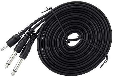 3.5mm to Dual 6.5mm Audio Cable Splitter 1.5m - Microworld