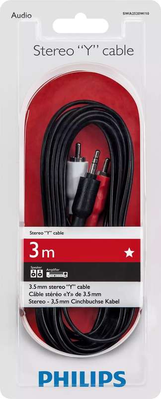 Aud 3.5Mm (M) To Rca (2M) 3.0M
