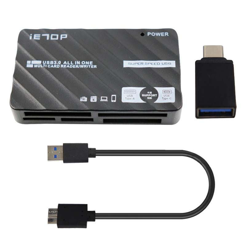 Microworld USB 3.0 Type-C Card Reader - High-Speed Data Transfer for Flash Memory