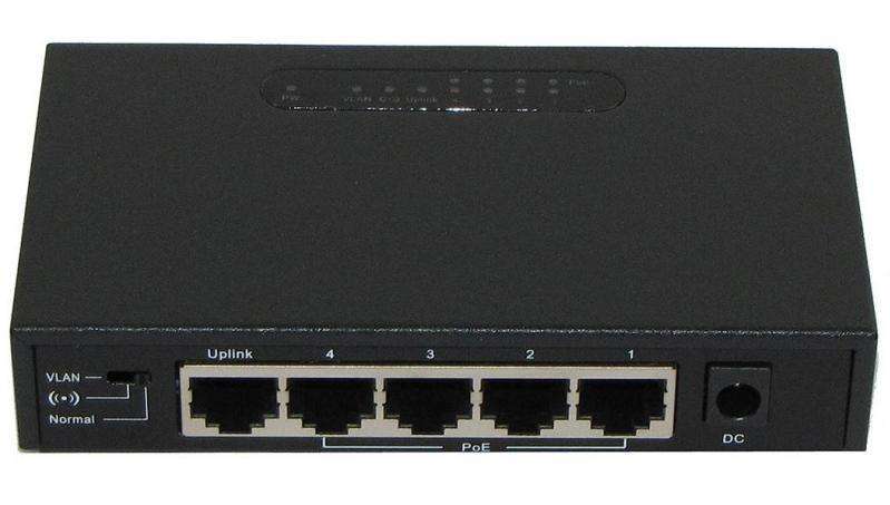 Desktop PoE Switch Reliable 4-Port 10/100Mbps 802.3at/af PoE + 1-Port 10/100Mbps LAN TXE104