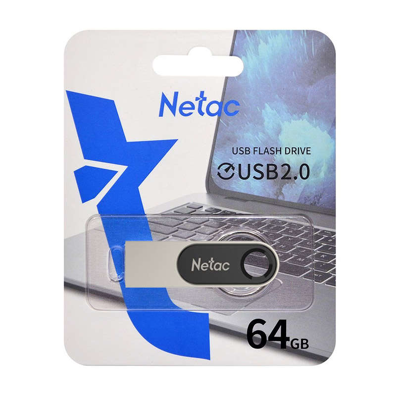 Netac 64GB USB 2.0 Flash Drive Portable Thumb Drive for Reliable File Storage Backup and Transfer