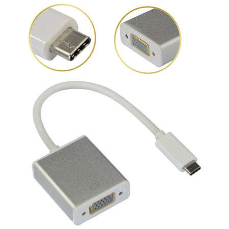 Usb-C (M) To (F) Vga