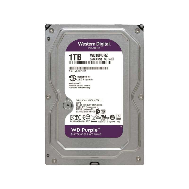WD PURPLE 1TB 3.5 SURVEILLANCE HDD 64MB