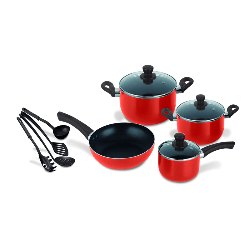 11PCE ALUMINIUM COOKWARE SET