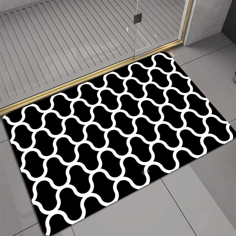 FlowEase- Black - Rectangle Bath Mat - 40*60cm