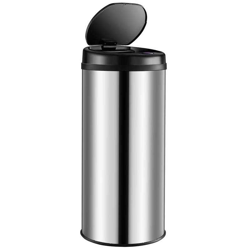 Auto Waste Sensor Trash Bin - Chrome - 50L - Fine Living