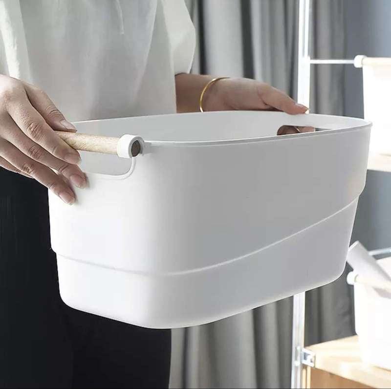 Elegance Storage Basket - M - White - Fine Living