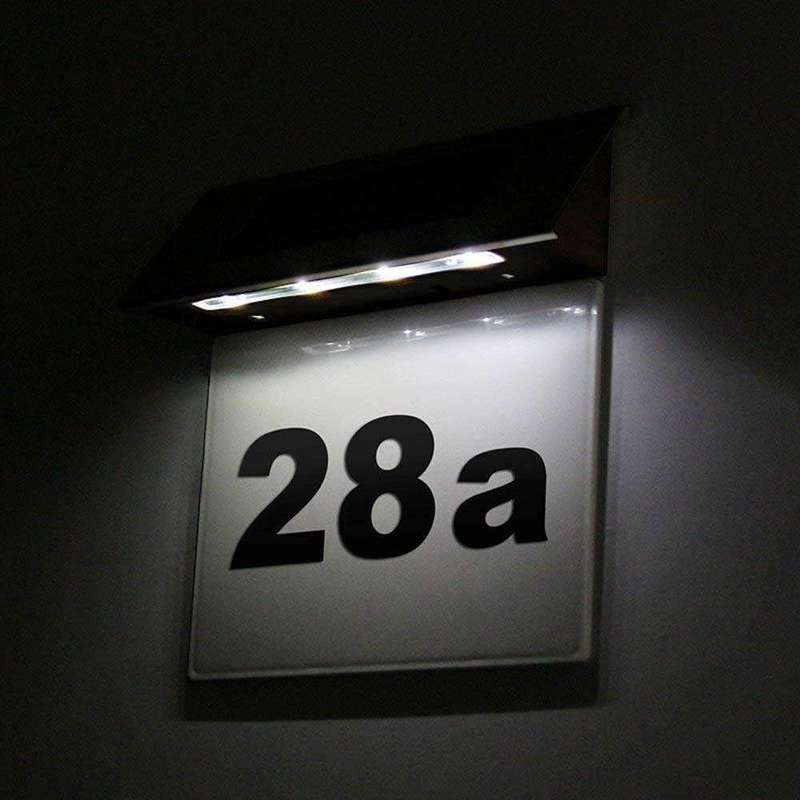 Solar Light with House Number - Fine Living