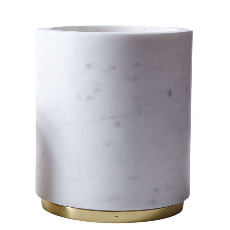 Marble and Brass Utensils Holder