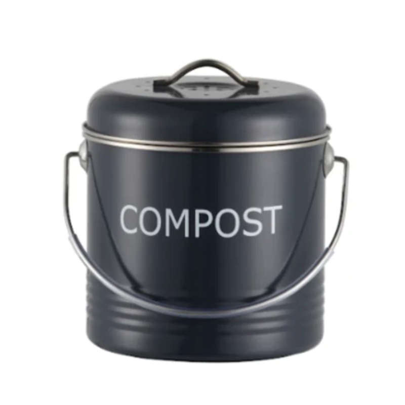 Embossed Compost Bin - Black