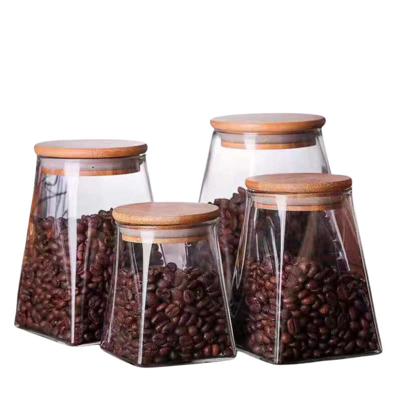 Pantry Prism Jar with Bamboo Lid - 550ml