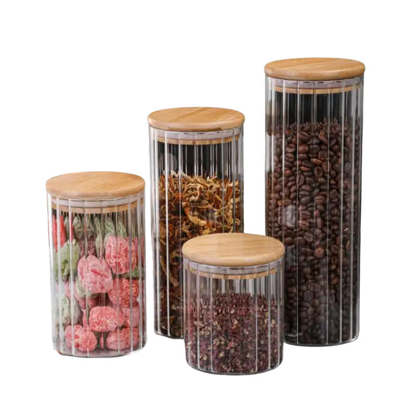 Pantry Gem Jar with Bamboo Lid - 90 x 120mm