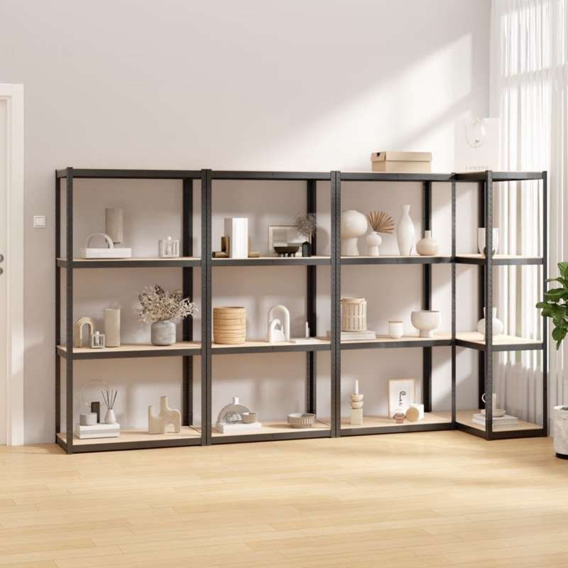 Fine Living - 6 Layer Shelf Matt Black