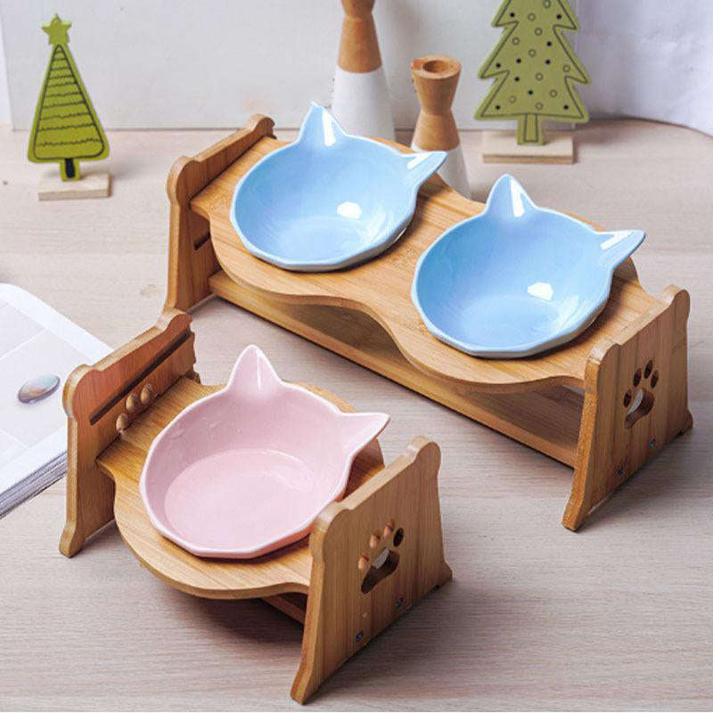 Jaxie Bamboo Stand Feeding Bowl - Single - Rex