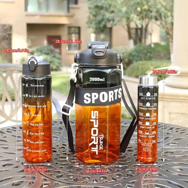 BoldBurst Water Bottle - 3pcs - White