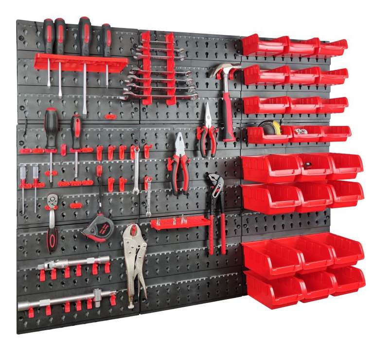 DIY-It Tool & Store- Hook Bins & Backboards - 81pc