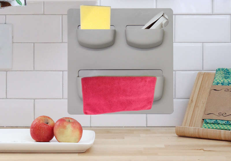 FL Multi-use Compartment Wall Organiser-Stone Grey