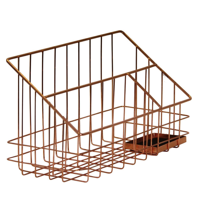 Fine Living Divided Desk Rack - R.Gold