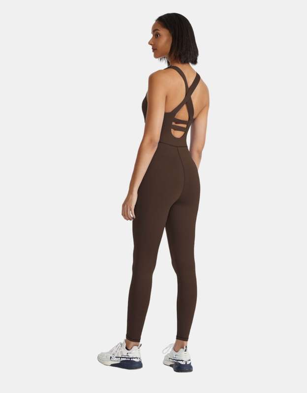 Activewear Jumpsuit for Ladies  Gym, Dance, Yoga, Pilates - Mocka Brown