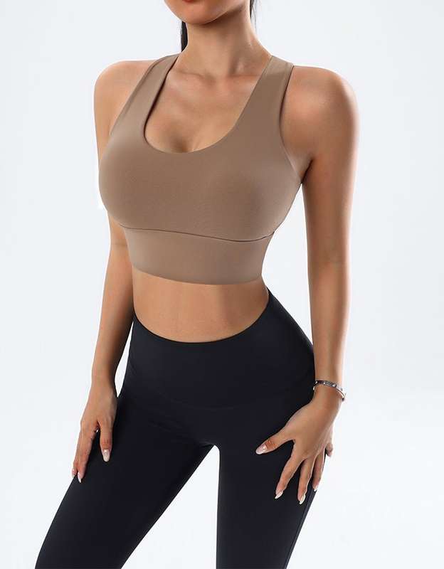 Fitness Sports Bra - High Impact  Coca Brown