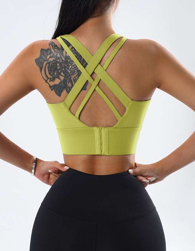 Fitness Sports Bra - High Impact  Lime Green