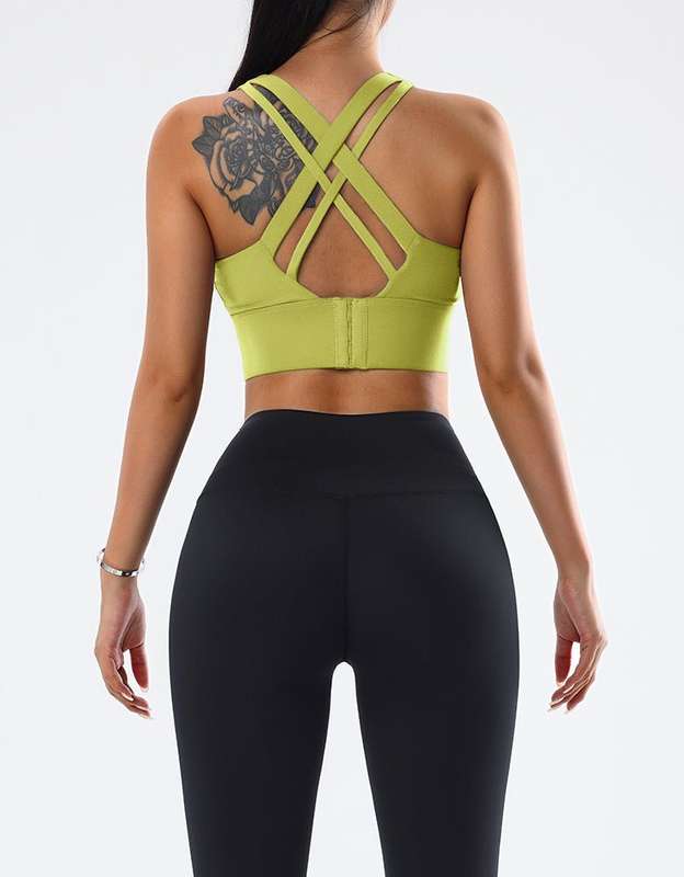 Fitness Sports Bra - High Impact  Lime Green