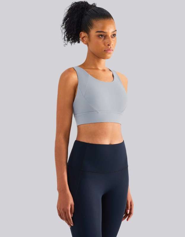 High Impact Sports Bra - Fixed Cups - Rhino Grey