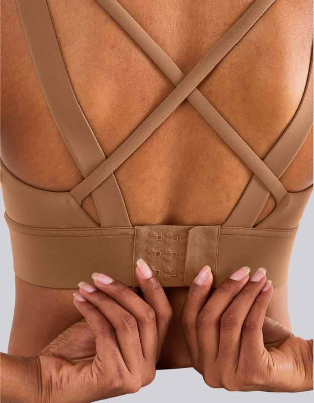 High Impact Sports Bra - Fixed Cups -  Zelensky Brown